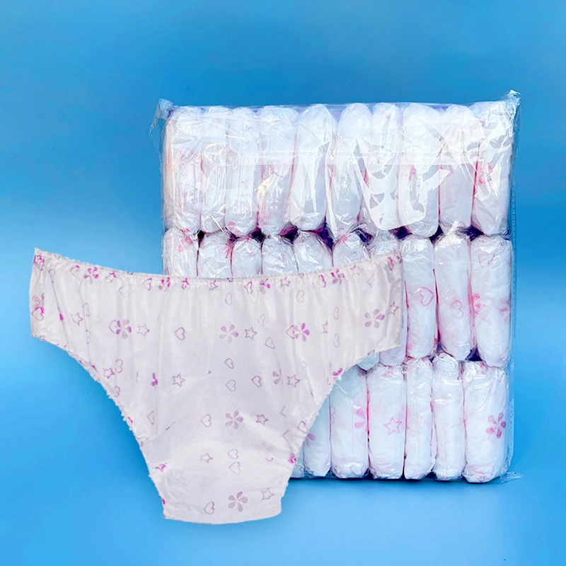 30pcs Non Woven Disposable Panties For Women Men Business Trips Spa Wash-free Briefs Menstruation Underwear For Travel Hotel