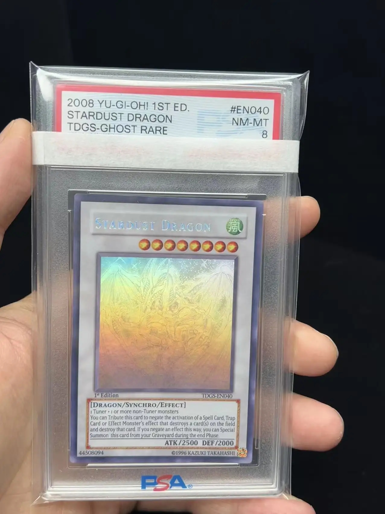 Yu Gi Oh Holographic Rare/HR TCG Stardust Dragon(TDGS-EN040) English Collection customize Game Card (Not original card)