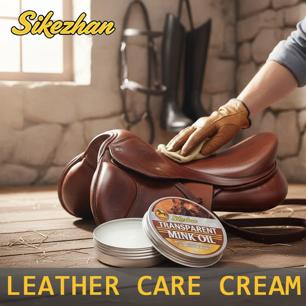 Mink Oil Saddle Conditioner – Transparent Leather Care Cream for Saddles, Tack, Boots and Equestrian Gear, Waterproof & Restore