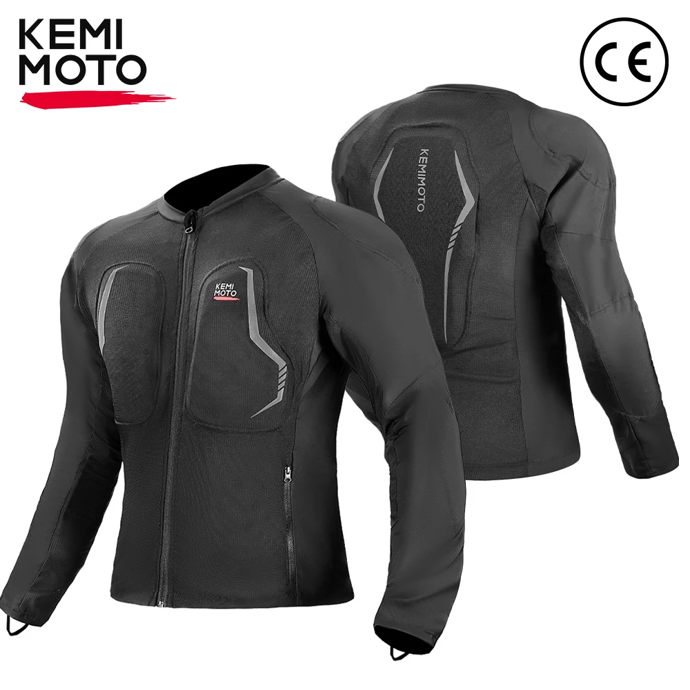Veste d’été pour moto avec protections, en maille respirante, avec 7 pièces d’équipement de protection CE pour hommes et femmes, équipements pour motocross, UTV et ATV.