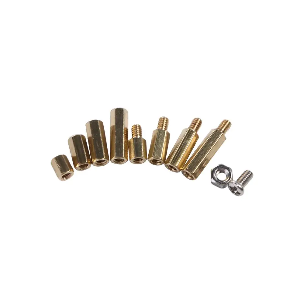 

M2 PCB Spacer Kit Standoff Pillar Spacer Stand Off Kit Spacer Bolt Screws Nuts Copper Pillar Threaded Pillar