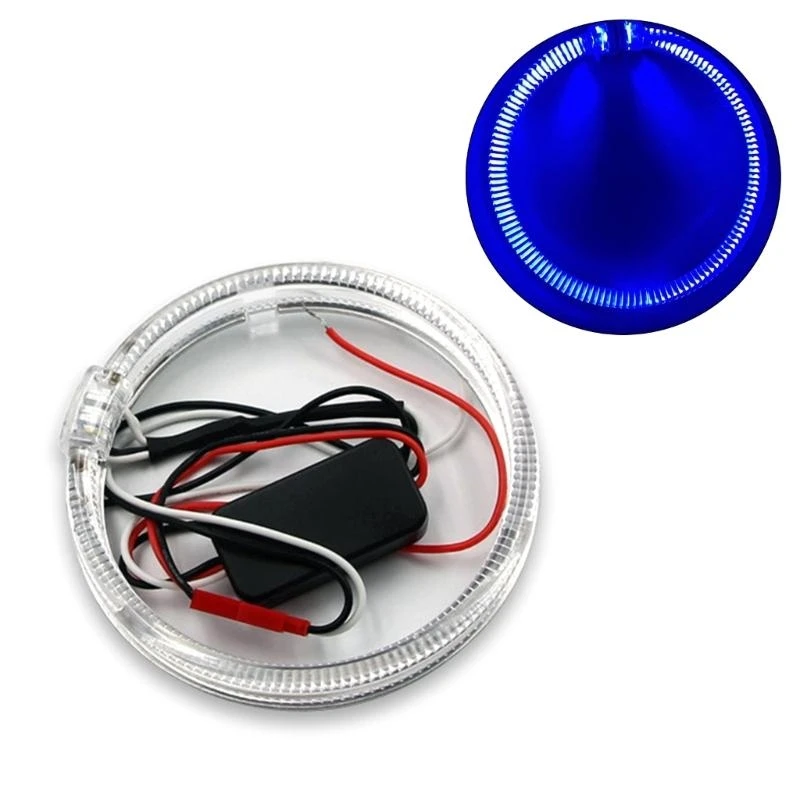 R9CC Stylish Daytime Running LED Light Guide OpticAngel Eyes DRLHalo Rings Projector for Car Headlight with Multiple Colors