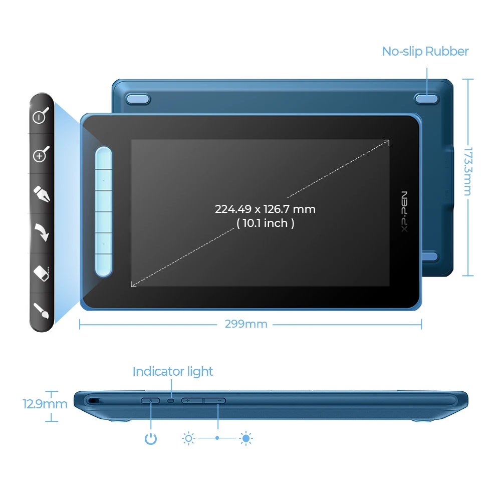 XPPen 10 inch Drawing Tablet Monitor Artist 10 2nd Graphics Tablet with X3 Stylus 8192 Levels for PC Laptop Android