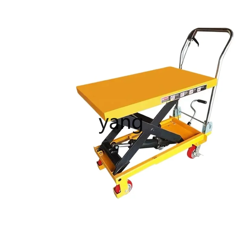 

Lmm Mobile Manual Hydraulic Platform Truck Flat Truck Scissor Fork Hand Push Small Lifting Platform