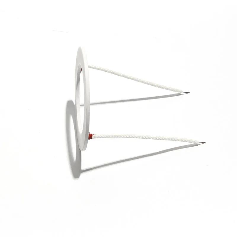 ODΦ55mm IDΦ36mm MCH plaque chauffante en céramique annulaire haute température plaque chauffante en céramique d'alumine 12V6W 24V25W