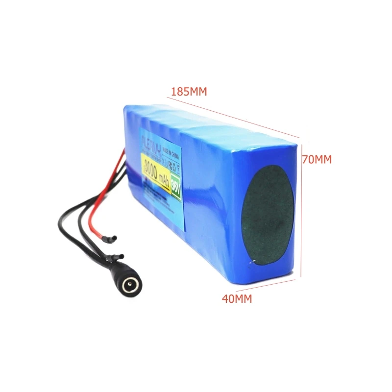 Paquete de batería recargable 36V 10S2P 8000mAh 18650, utilizado para herramientas eléctricas de desplazamiento de 250W 350W 500W, con BMS incorporado
