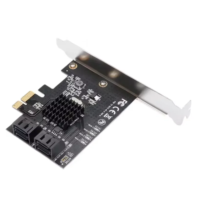 Marvell 88SE9215 4 منافذ SATA 6G PCI Express Riser Card PCI-e إلى SATA III 3.0 محول #2