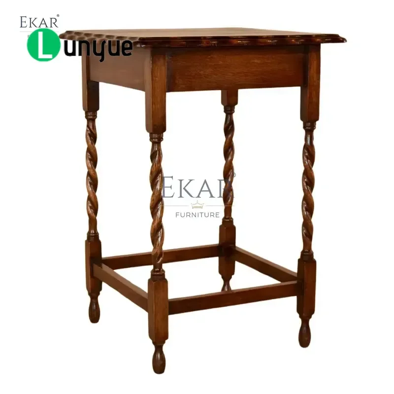 Classic Solid Wood Square Corner Table for Living Room Furniture Durable Natural Wood Finish Space Saving Design Home Decor