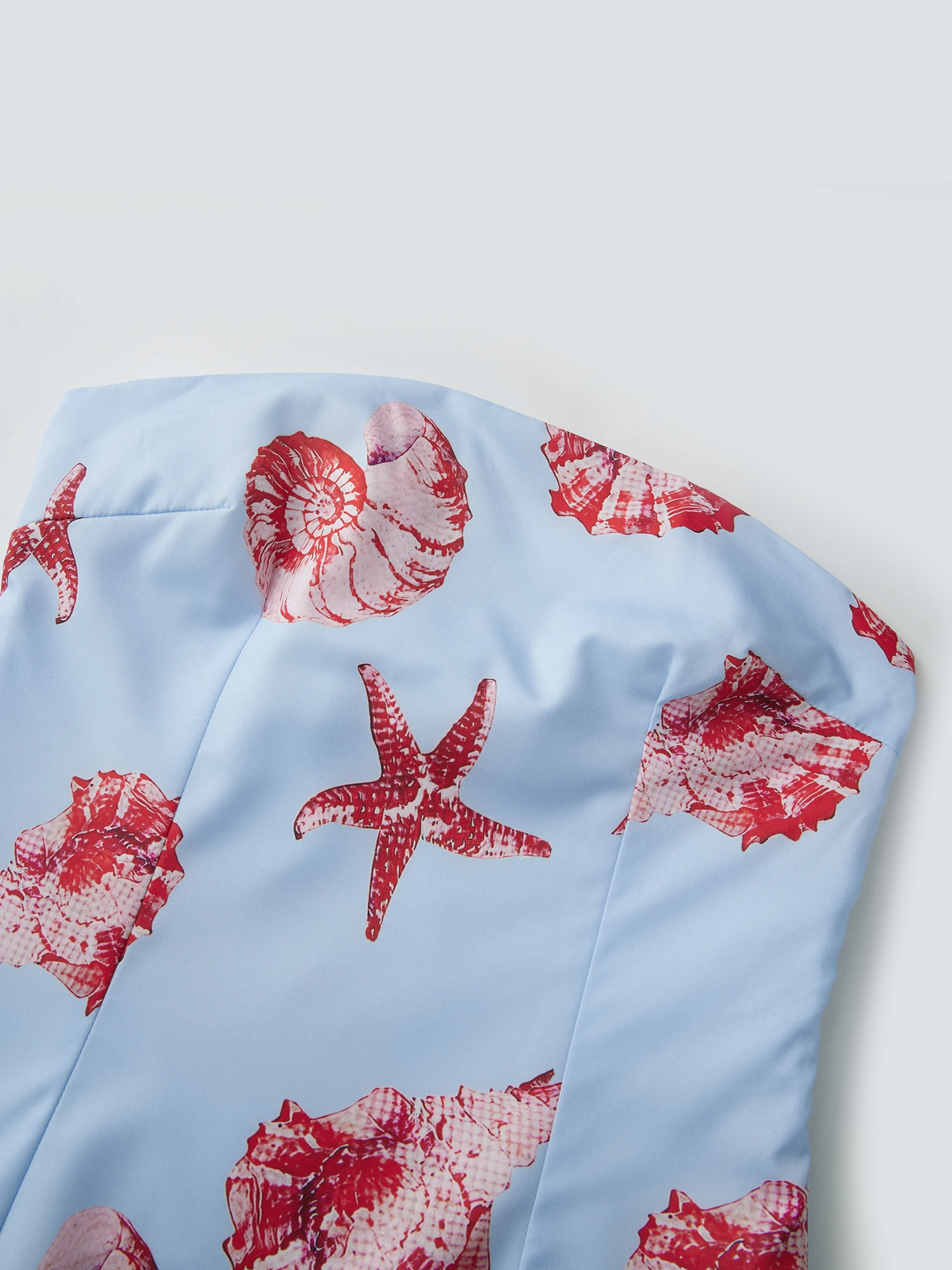 Sukienka maxi damska z nadrukiem łusek syreny, wiązana na szyi, elegancka, bez rękawów, z odkrytymi plecami, długa do podłogi, wieczorowa, z rozcięciem.