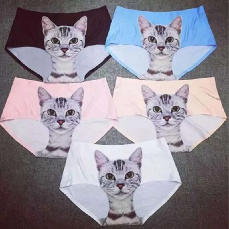 Sexy Pussycat Höschen Damen Slips Anti geleerte Katze Miau Stern Katze Unterwäsche