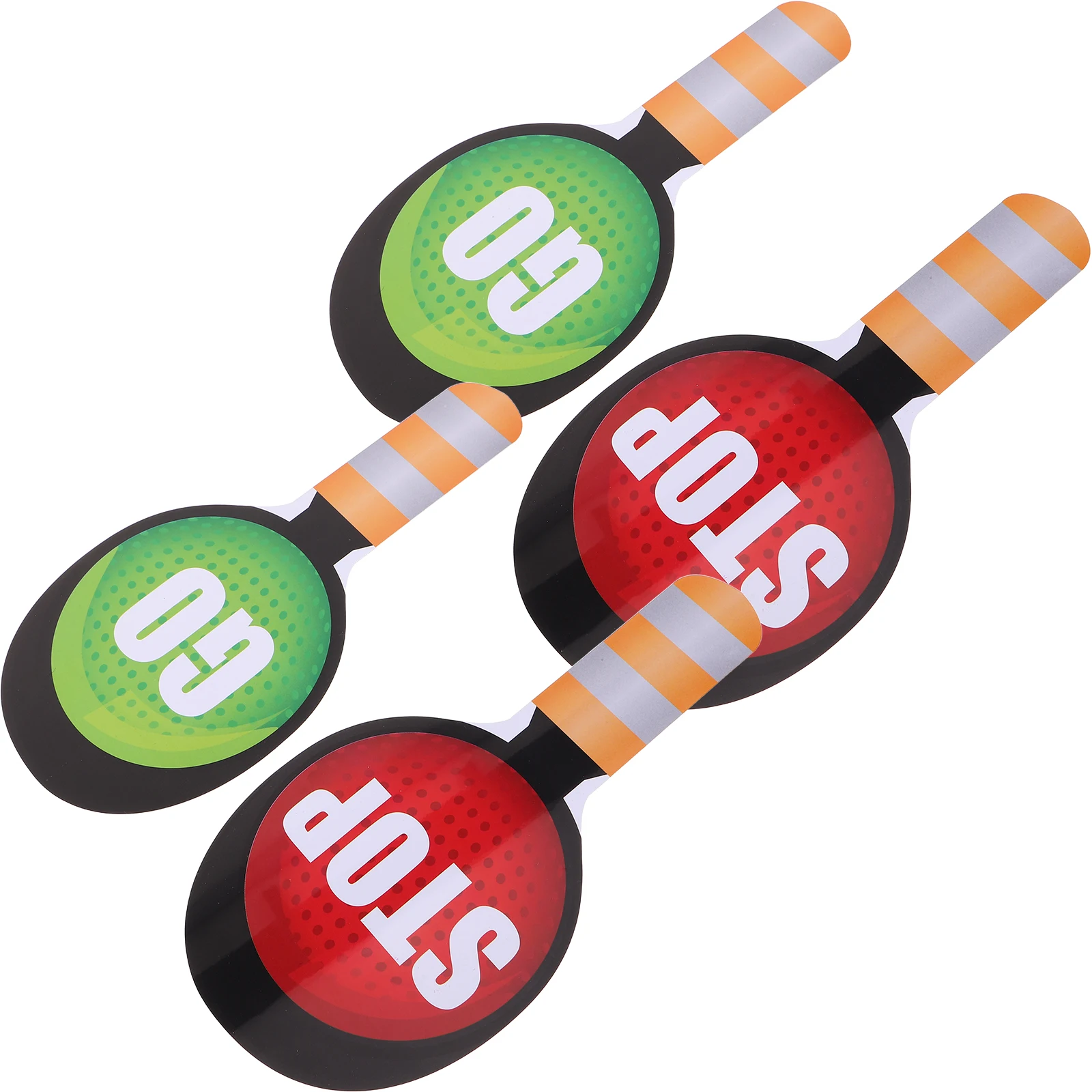 

4 шт., образовательный для детей, интерактивный дорожный набор, двухсторонний стоп-сигнал, классные ручные сигнализации, игровые дорожные знаки