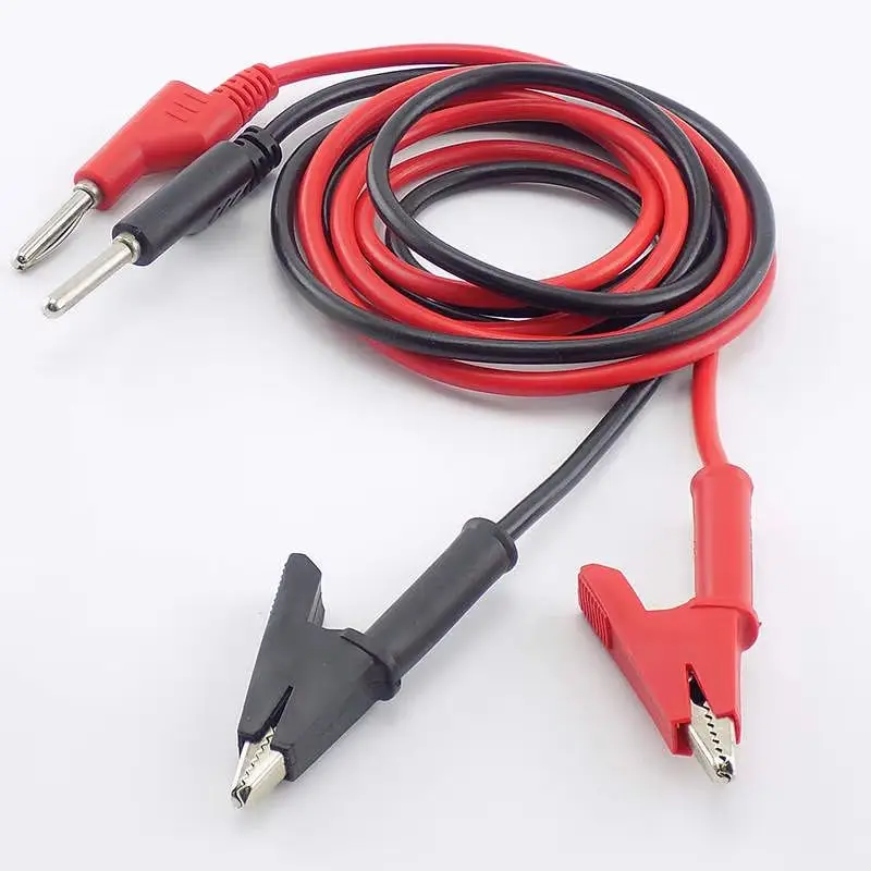 1M Test lead Wire Line Double-end electrical Voltage Banana Plug and Alligator Clip Crocodile 15A multimeter DIY Test Connector