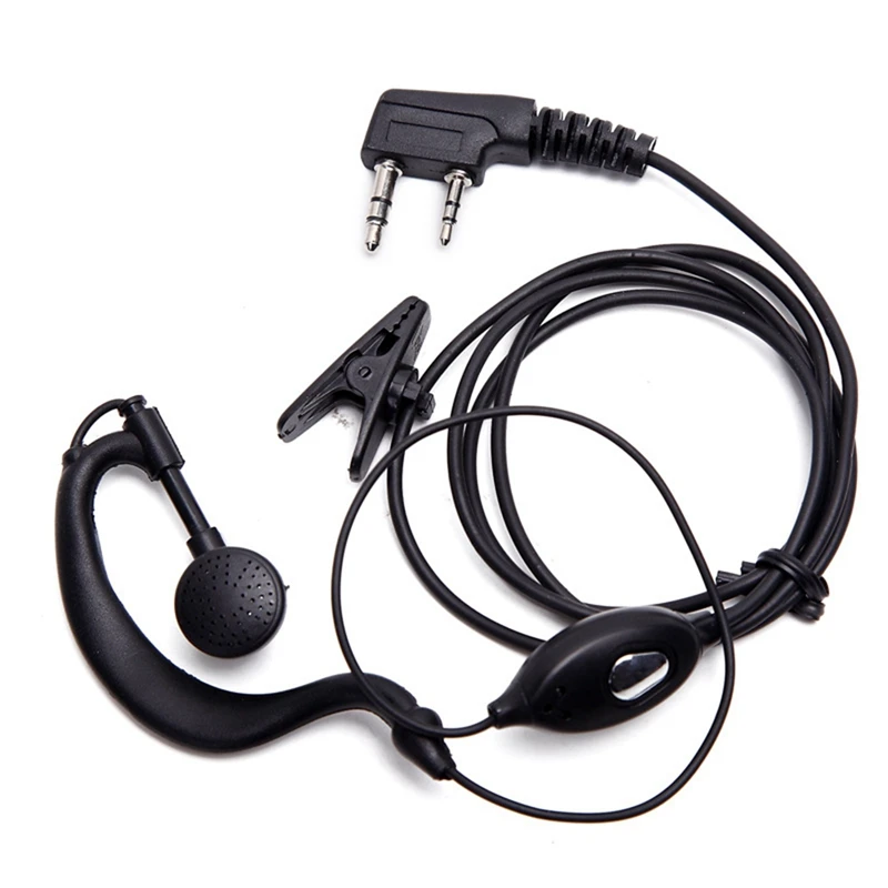 Walkie Talkie Headset 2 Pin K-Plug Wired Two Way Ham Radio Earpiece For Baofeng BF-888S UV5R Walkie Talkie 992 Earwear