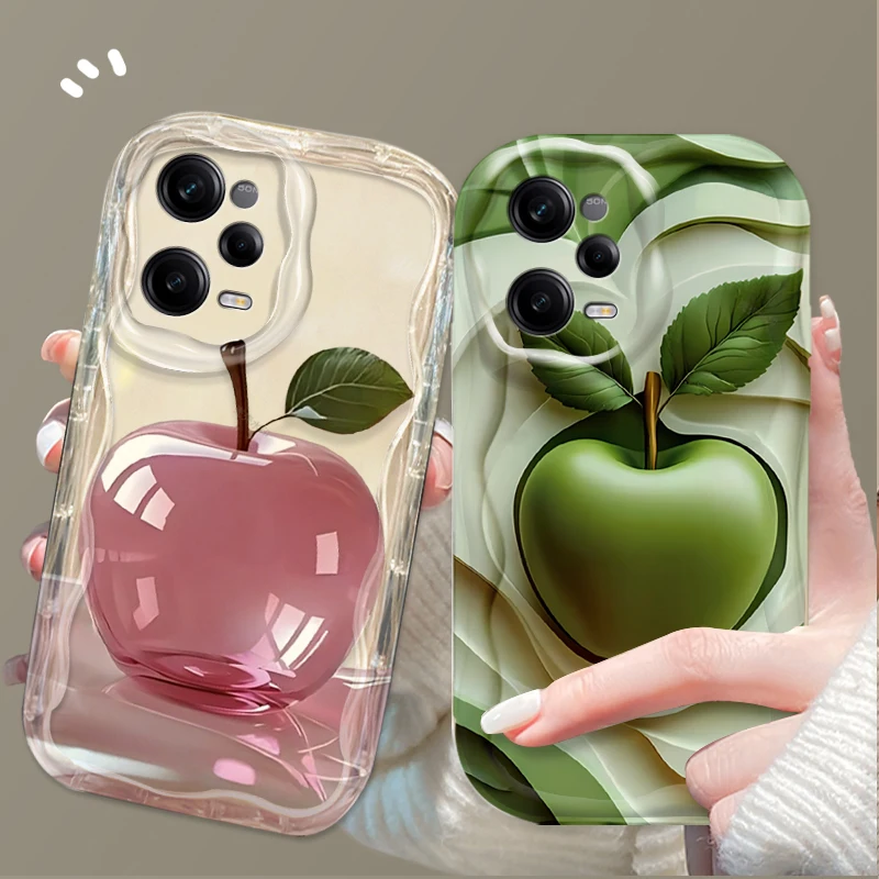 Grüne Apple Cold Atmosphere Hülle für Xiaomi Redmi Note 14 13 12 11 10 9 Pro Plus 14S 12S 11S 10S 9S Redmi 14C 14R 13C 12 4G 5G