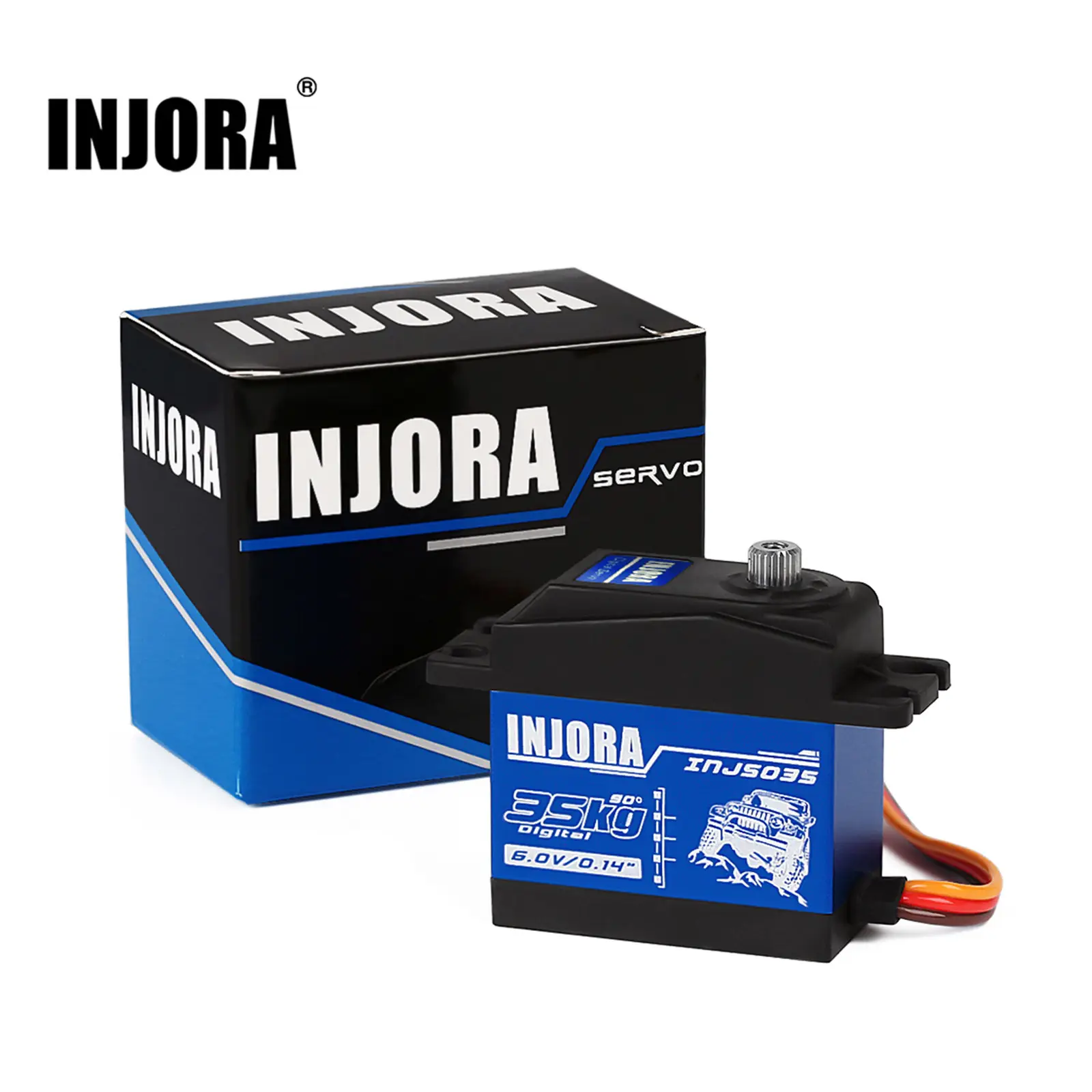 סרוו דיגיטלי חסין מים עם מומנט גבוה של INJORA