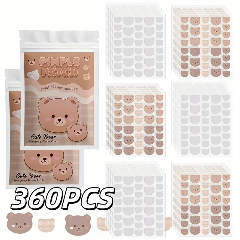 360PCS 3 types of adorable little bears. Gentle and non-irritating, alcohol-free, fragrance-free,  suitable for all skin types.