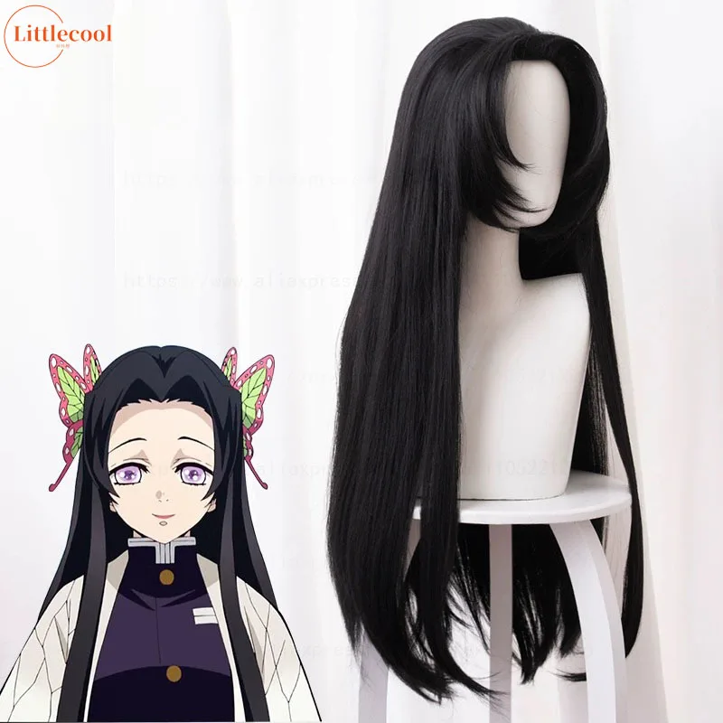 High Quality Anime Kochou Kanae Cosplay Wig Kimetsu no Yaiba Cosplay Heat Resistant Synthetic Hair Halloween Pary Role Play Wigs image 3