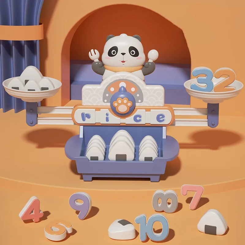 

Children's Scale Toys Cartoon Panda Number Enlightenment Puzzle Set Kids Digital Thinking Logic Grasping Ability Training Doll
