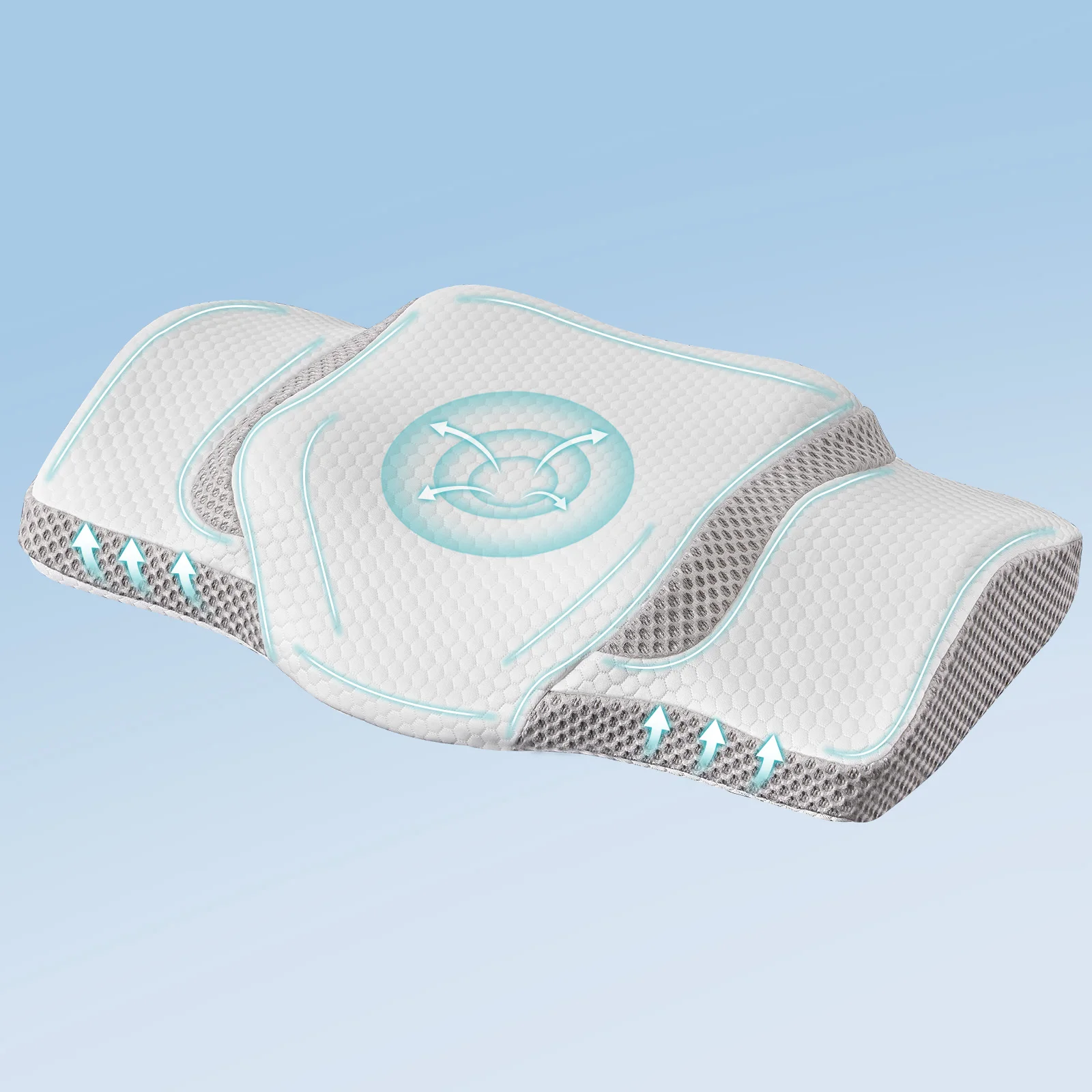 Ergonomic Memory Foam Cervical Pillow with Cooling Cover