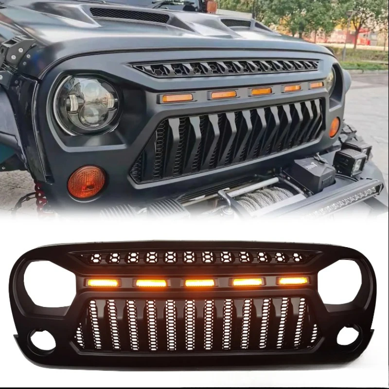 

Suitable for 07-17JEEP Wrangler Rebel grille Front Racing Grille Grill Mask Cover Trims Front Hood Grills