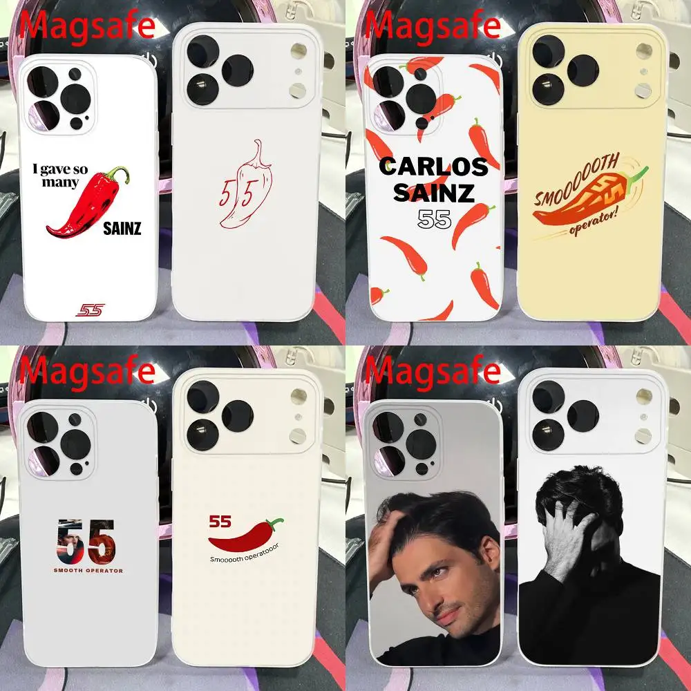 

Smooth C-Carlos sainz Phone Case For iPhone 14,16,15,11,13,17,12,Air,Mini,Plus,E,Pro,Max Magnetic Magsafe Frosted Cover