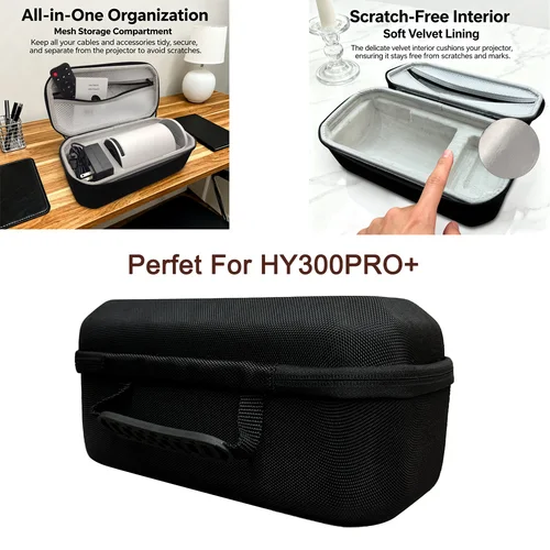 Estuche portátil, caja protectora de transporte, ranura para tarjeta precisa, específicamente para proyector HY300 Pro+, bolsa de transporte de viaje, almacenamiento