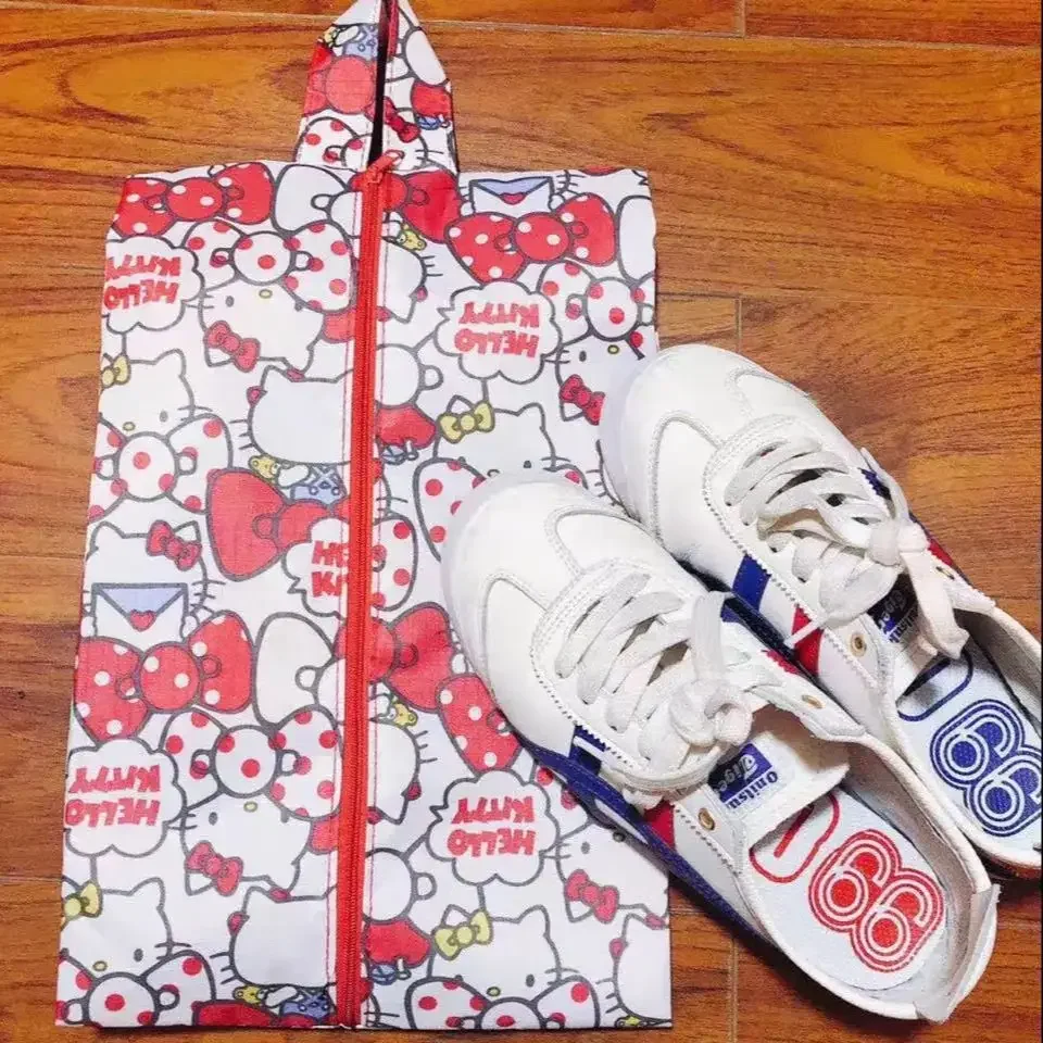 Sanrio Hello Kitty Opbergtas Schoenentas Cartoon Mijn Melodie Cinnamoroll Waterdichte Schoen Handdoek Kleding Opbergtas Schattige Liefde