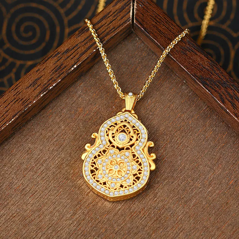 Bracelet Hand String Gold Shop With Ancient French Sand Gold Encrusted With Diamonds Life Four Beautiful Fortune Gourd Pendant