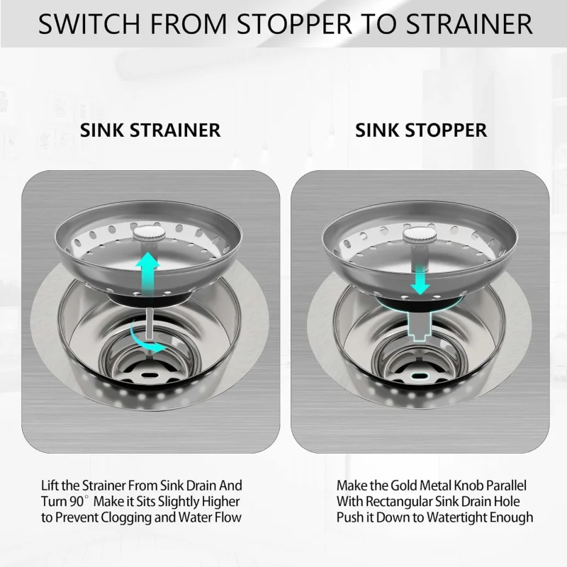 طقم مصفاة من الفولاذ المقاوم للصدأ المصقول مقاس 3-1/2 بوصة مع سلة وإيقاف #4