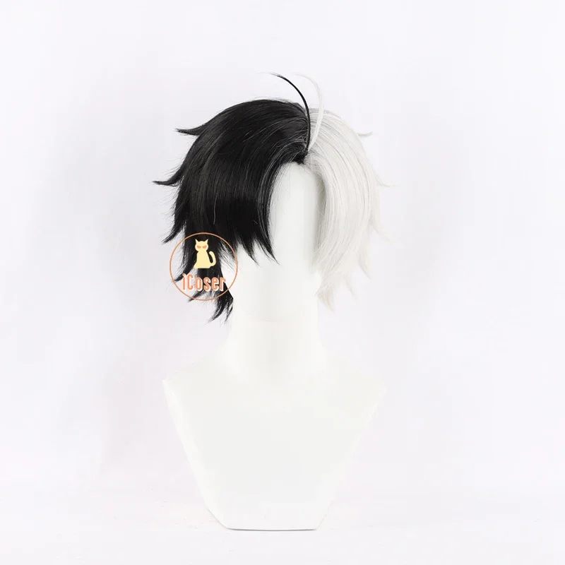 Haruka Sakura cosplay wig anime wind breaker black white short hair bofurin Halloween party for women men accessory props icoser