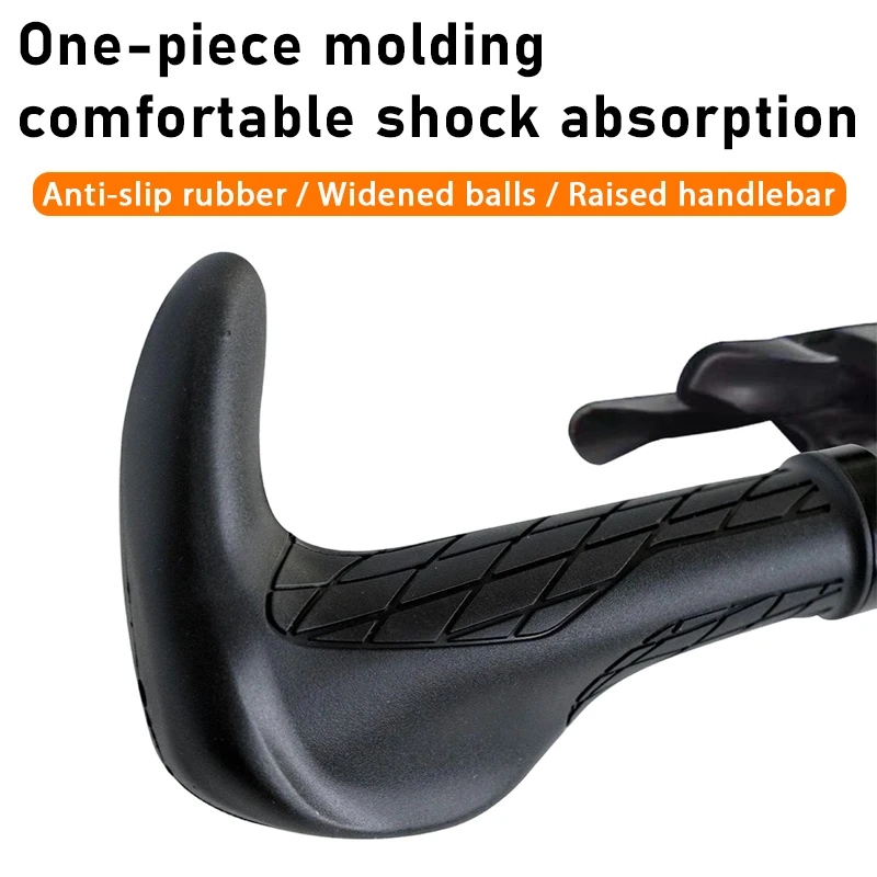 BUCKLOS Fahrradgriffe, rutschfester Gummi, ergonomischer Fahrradlenker mit zusätzlichen Lenkergriffen für MTB-Klappräder