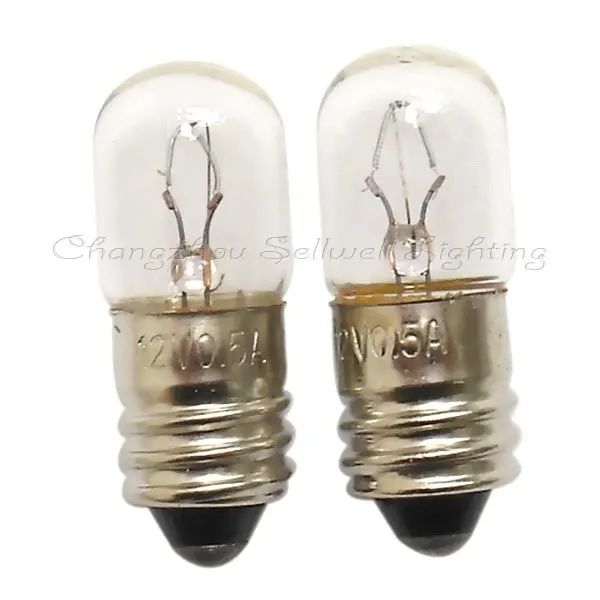 

2024 New!miniature Lighting Bulbs 12v 0.5a E10 T10x27 A307