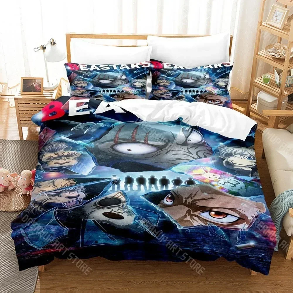 Exquisite 3D Print BEASTARS Anime Bedding Set Single Twin Full Queen King Size Bed Set Aldult Kid Bedroom Duvetcover Sets Bed Sh