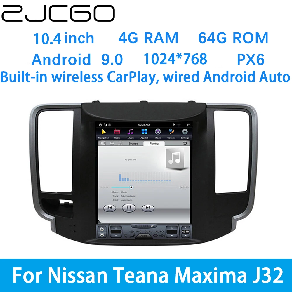 

ZJCGO Car Multimedia Player Stereo GPS DVD Radio Navigation Android Screen System for Nissan Teana Maxima J32 2008~2013