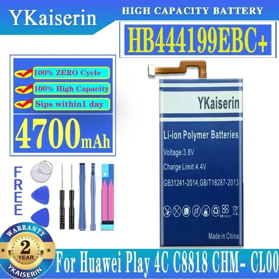

Аккумулятор мобильного телефона HB444199EBC + 4700 мАч для Huawei G Play Mini 4C C8818 Chm-CL00 Chm-TL00H Chm-UL00
