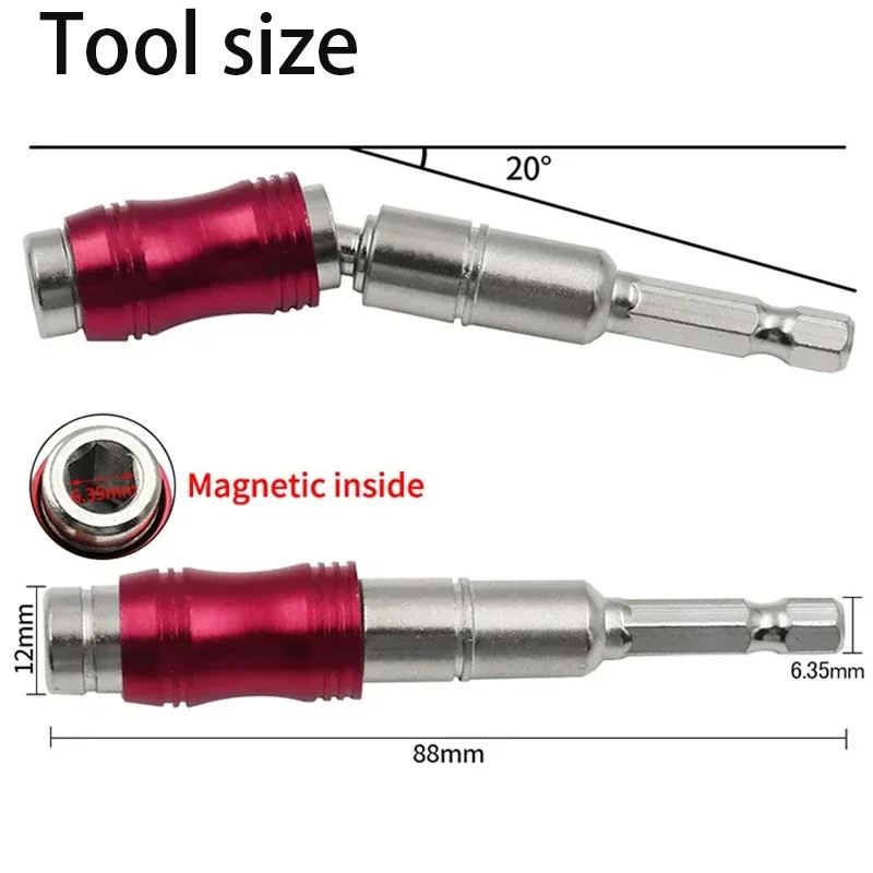 1Pc Hex Magnetic Ring Screwdriver Bit Drill 1/4 Extension Rod Quick Change Holder Drive Guide Screw Drill Screwdriver Hand Tools