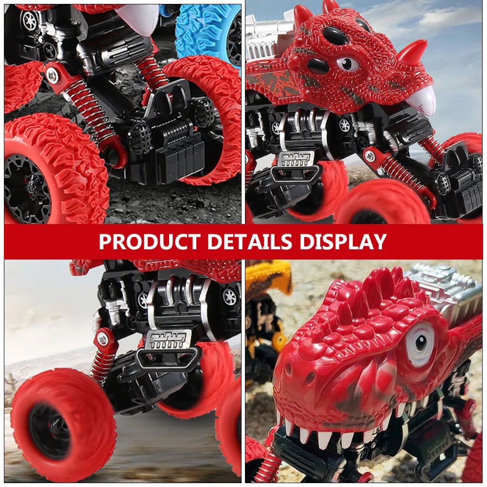 Grote wielaangedreven pull-back auto Dinosaurus pull-back speelgoedvoertuig voor kinderen Push Go Dinosaur Car Non-Rc