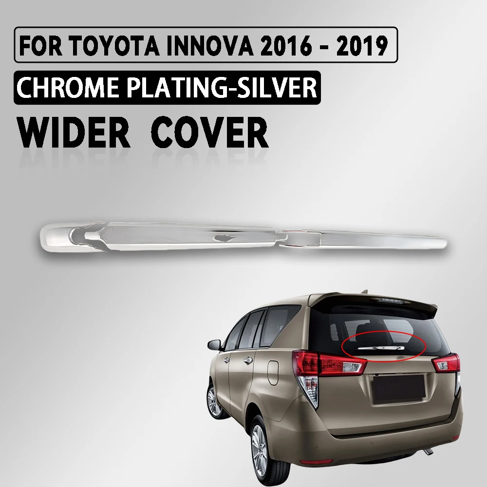 

ABS Chrome Car Wider Cover For Toyota Innova 2016 2018 - 2019 2020 Rear Wiper Cover Silver Exterior Vehicle Parts Decorate
