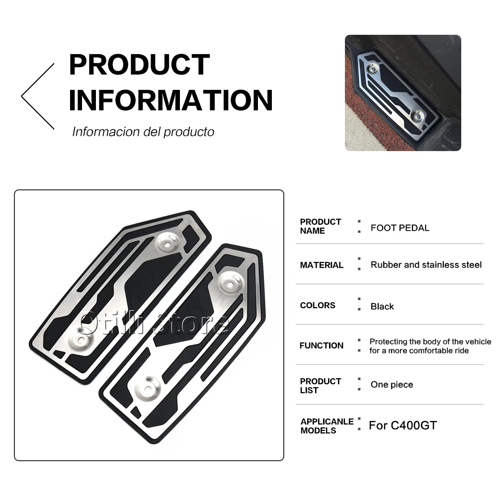 For BMW C400GT C 400GT C 400 GT X 2025 Motorcycle Accessories Foot Rests Footrest Footboard Plate Step Footpeg