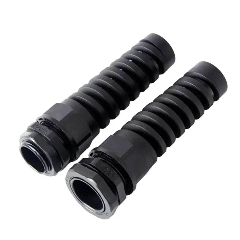 2Pcs Anti-bending Cable Gland Plastic Joint Waterproof Cable Fixing Glands PG7-PG16/M12-M22 Torsion-proof Joint Electrical Parts