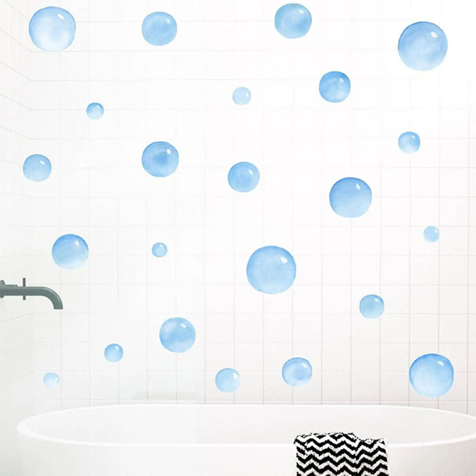 Bubbles Pattern Wall Decal Self Adhesive Removable Wall Stickers for Playroom Dining Room Smooth Surface Easy Apply Remove No