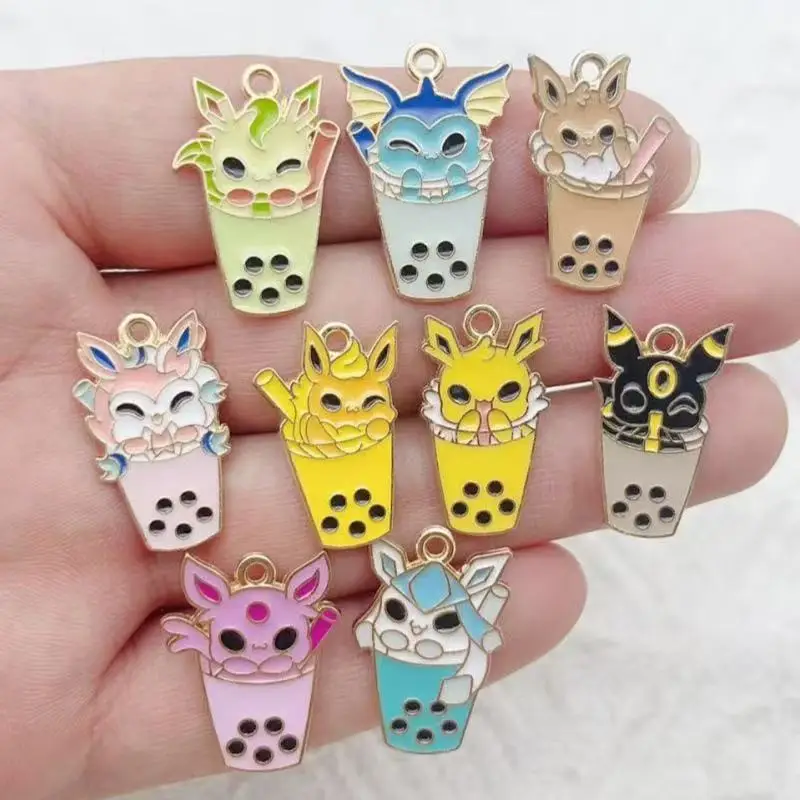 10 Stück Cartoon-Tier-Tropfen-Anhänger aus Legierung, kleine Schmuckanhänger, DIY-Zubehör für Armbänder, Halsketten, Ohrringe, Taschenanhänger