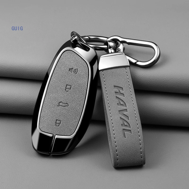 For HAVAL Hover XY H6 Dargo M6 H9 H6S F7 F7X Jolion X DOG H2 H3 H5 H7 H8 M4 F7H H2S Zinc Alloy Leather Car Key Case Cover Shell