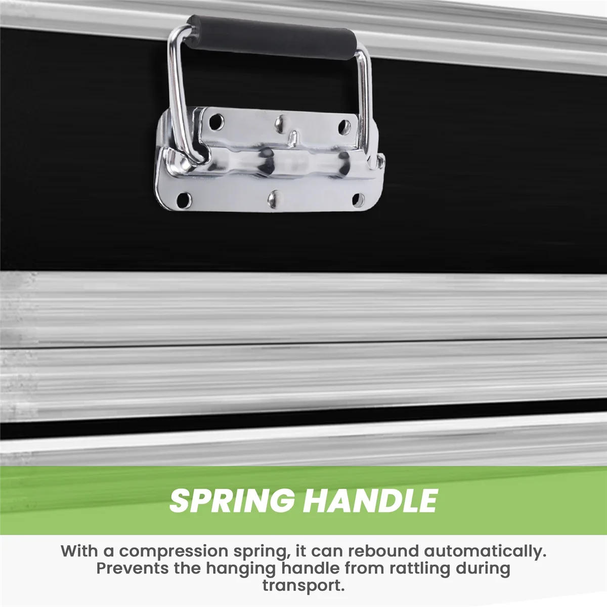 2Pcs 304 Stainless Steel Spring Handle Prop Box Tool Aluminum Box Handle Activity Handle Folding Industrial Handle