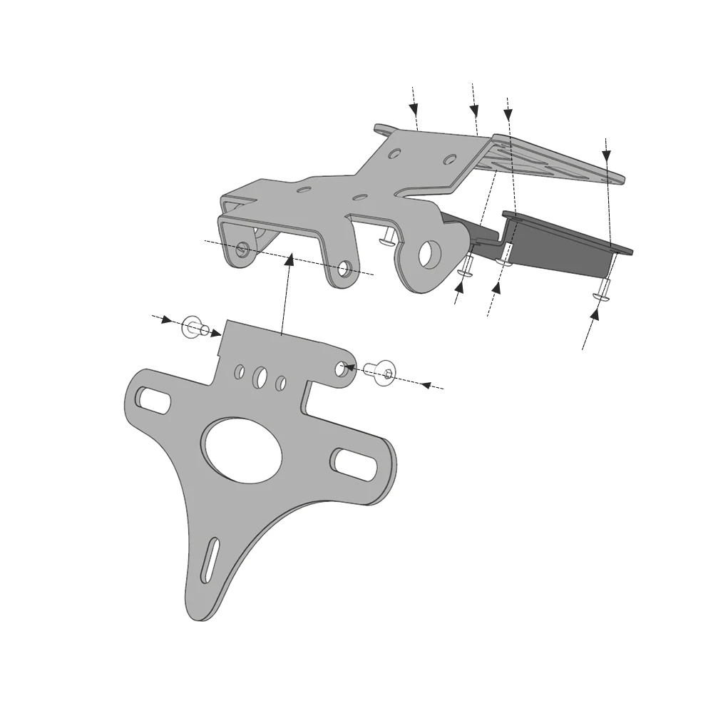 Motorcycle License Plate Bracket Holder And Signal Light Set For Yamaha YZF R3 YZFR3 YZF-R3 2015-2024 2023 2022 2021 2020 2019