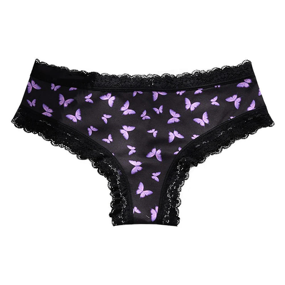 Female Underwear Butterfly Print Underwear Butterfly Print Lingerie Brand New Butterfly Pattern Moderate Elasticity