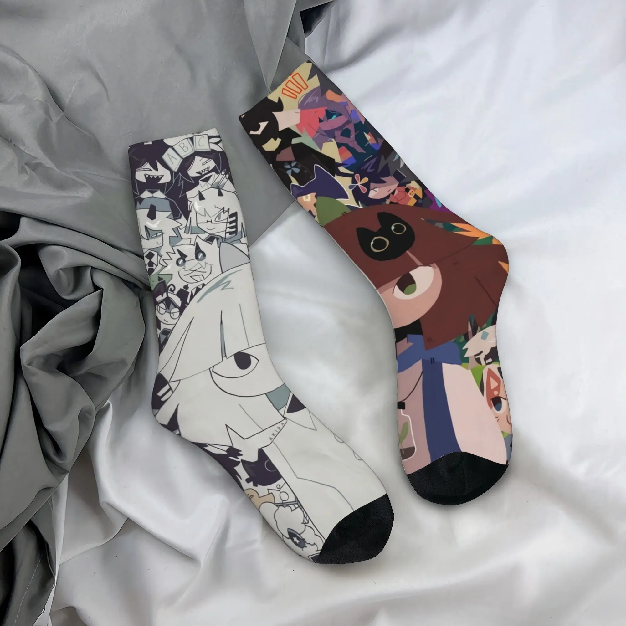 Novelty Mens Cartoon M-Miss C-Circle Anime Dress Socks Unisex Warm Breathbale 3D Printing  Crew Socks