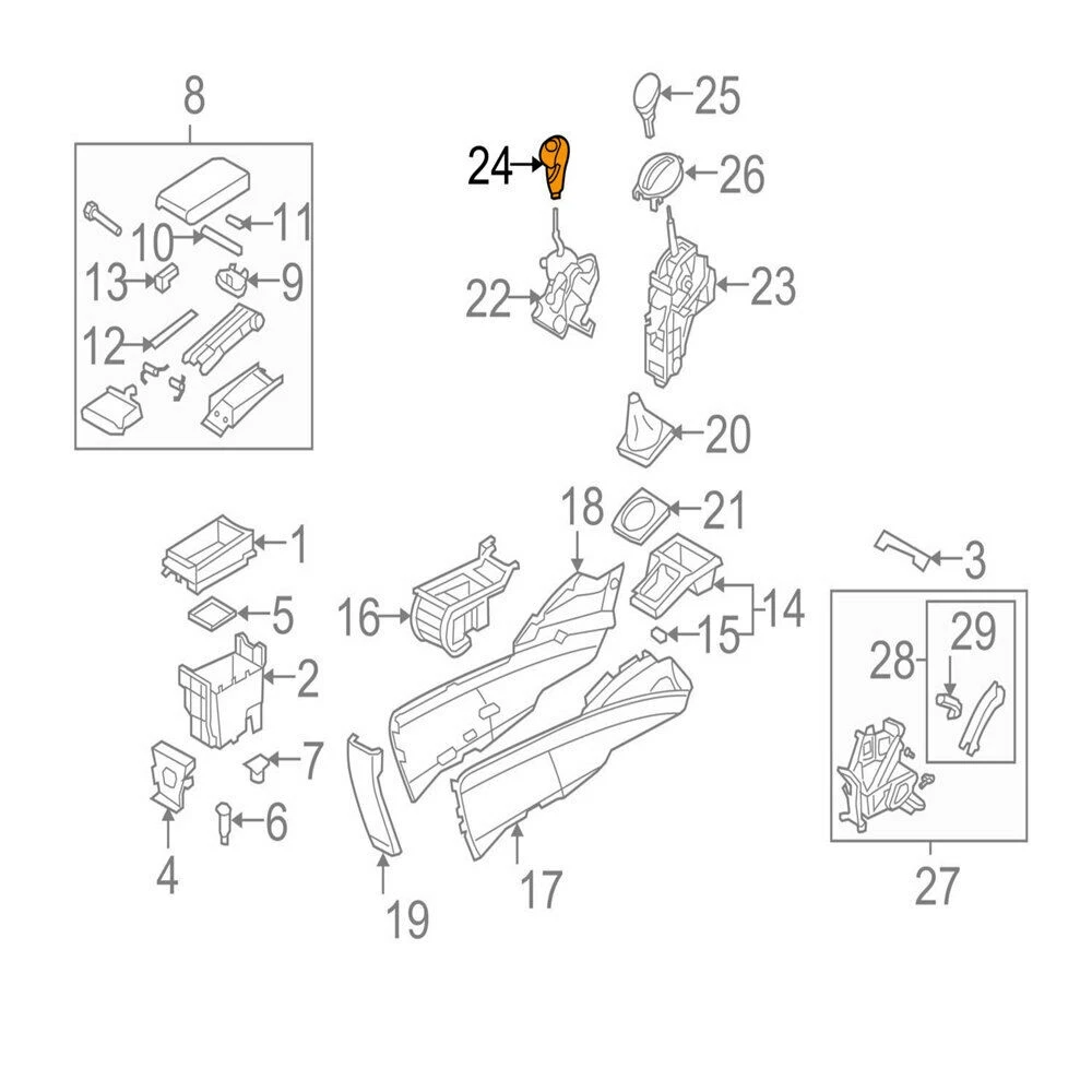 Shift Head, 5 Speed Gear Shift Knob Manual Shift Ball Stick for Honda Civic 2006-2011 54102-SNA-A02