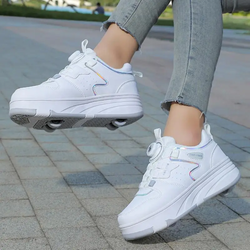 2025 جديد أحذية تزلج مضمنة للبنين بنات التزلج في الهواء الطلق الباركور انفصال عجلات أحذية النساء الرجال الأسطوانة أحذية رياضية حجم 31-40 #4