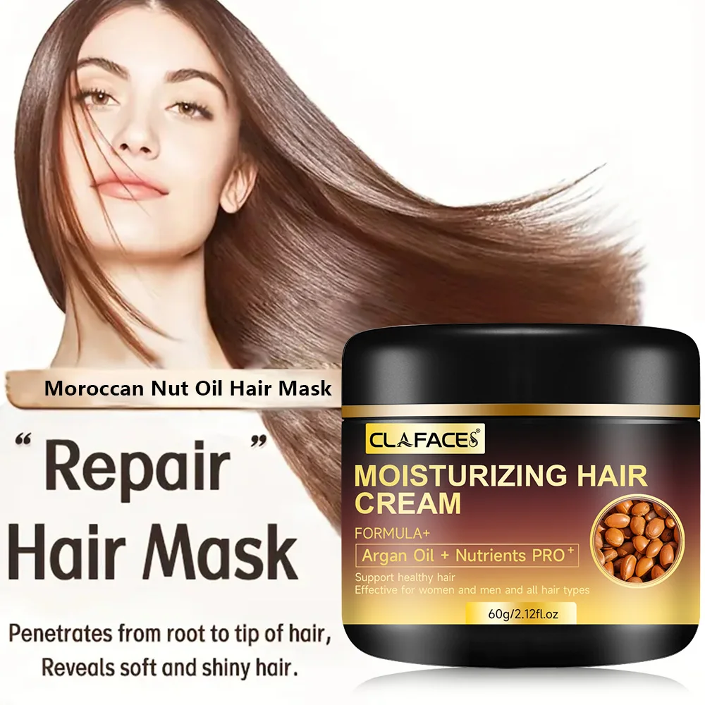 Moroccan Hair Mask Repair Damaged Hair Deeply Nourish Improve Frizz Hair Shine Hair Mask Care Scalp Hair Conditioner